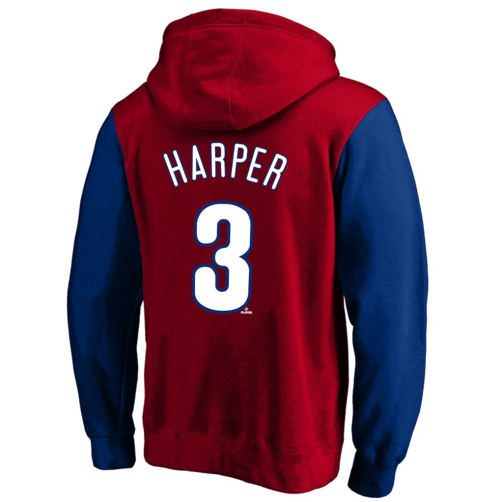 Bryce Harper Philadelphia Phillies Profile Big & Tall Name & Number Fleece Pullover Hoodie Sale