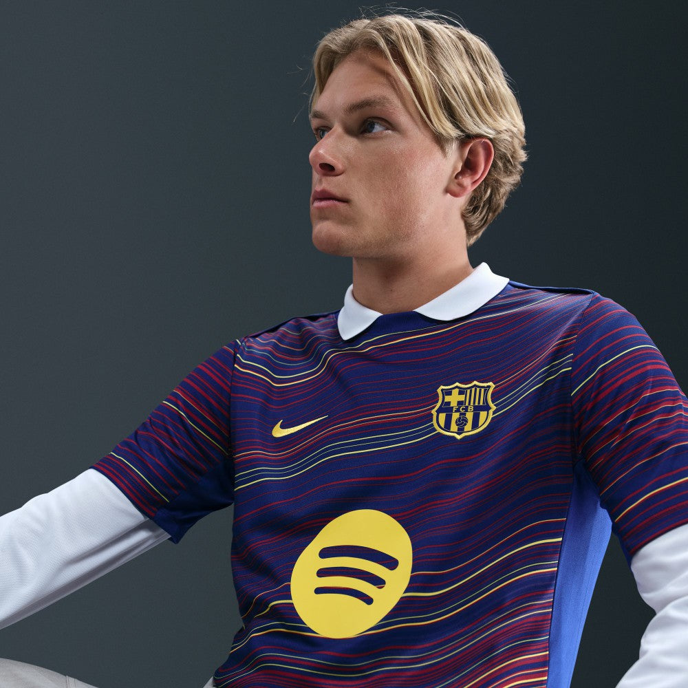Nike - Barcelona Home 2025/26 Academy Pro Pre-Match Top - Navy