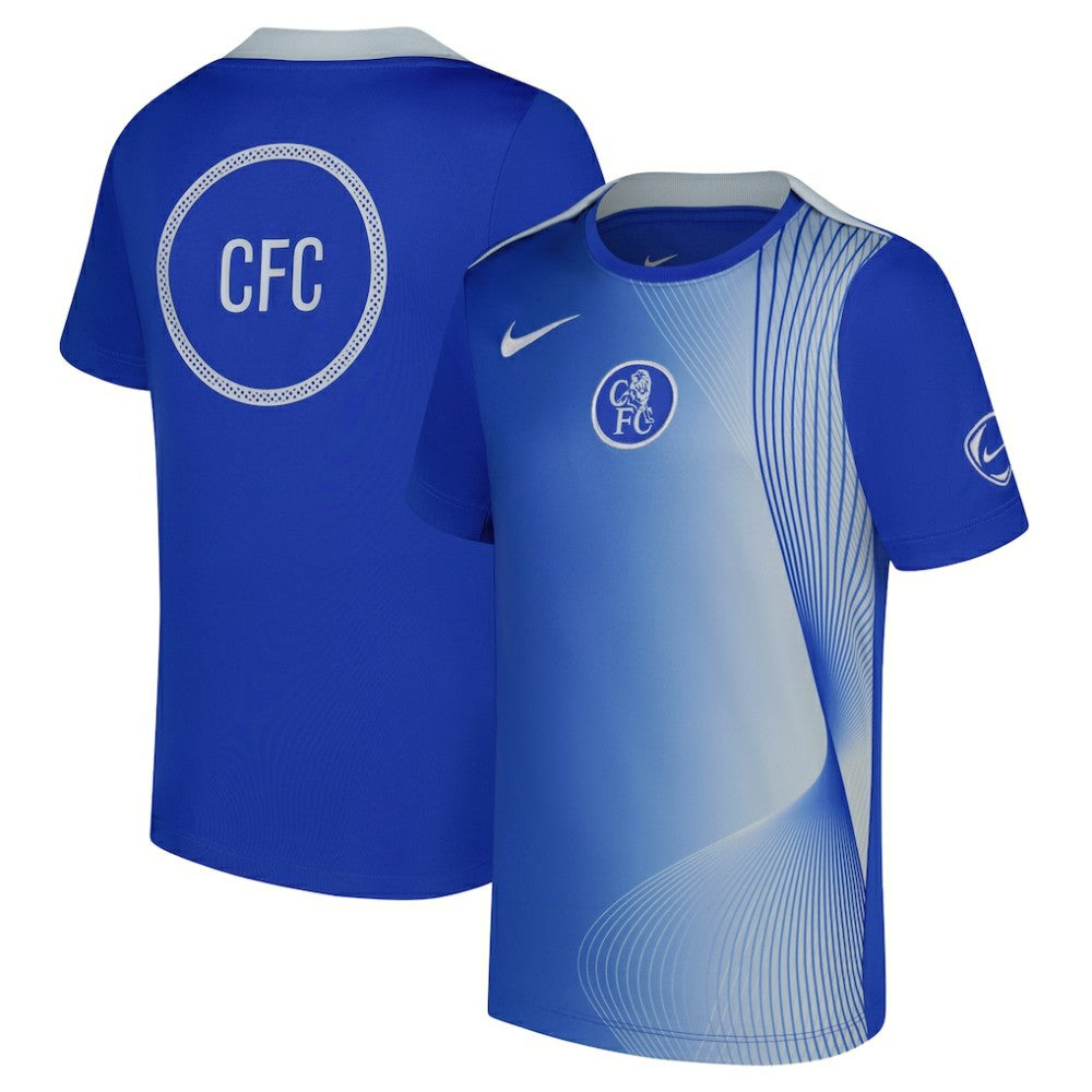 Nike - Chelsea Youth 2025/26 Third Academy Pro Pre-Match Dri-Fit Top - Blue