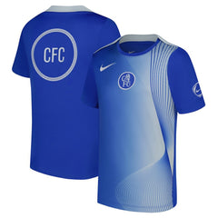 Nike - Chelsea Youth 2025/26 Third Academy Pro Pre-Match Dri-Fit Top - Blue