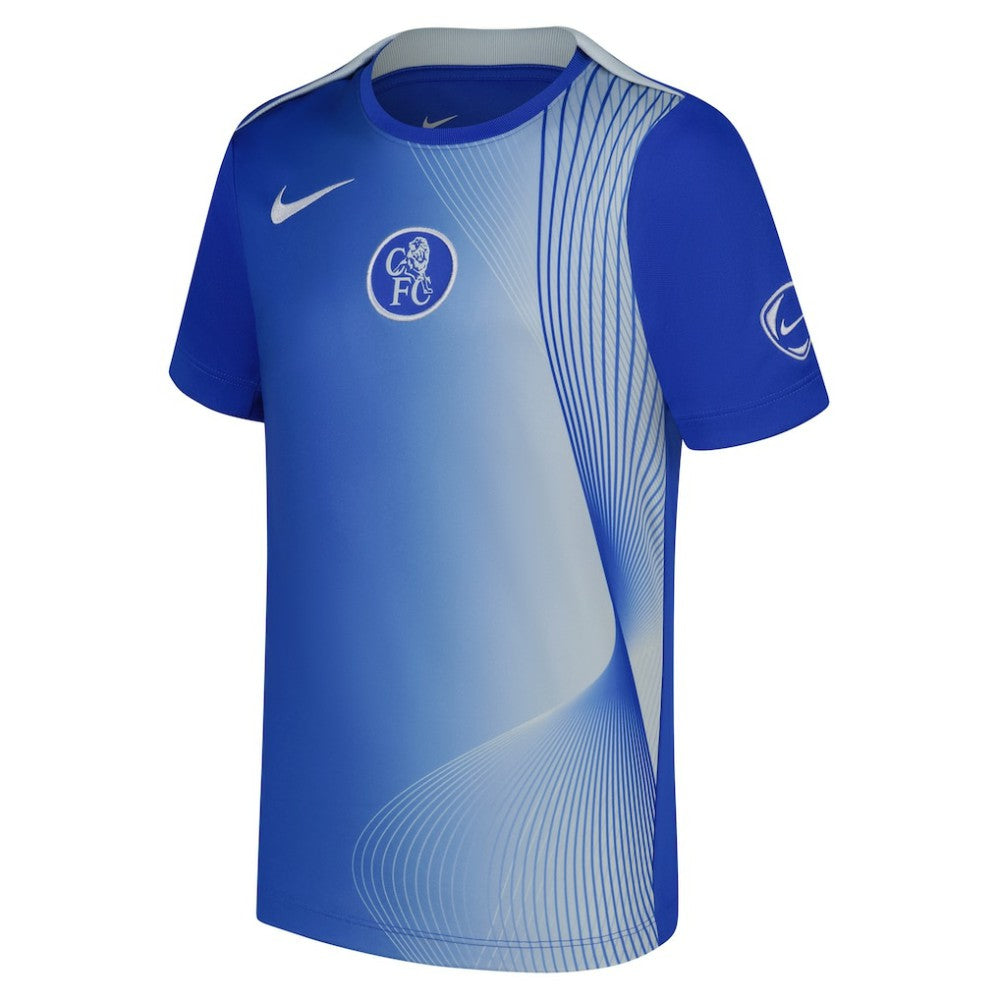 Nike - Chelsea Youth 2025/26 Third Academy Pro Pre-Match Dri-Fit Top - Blue