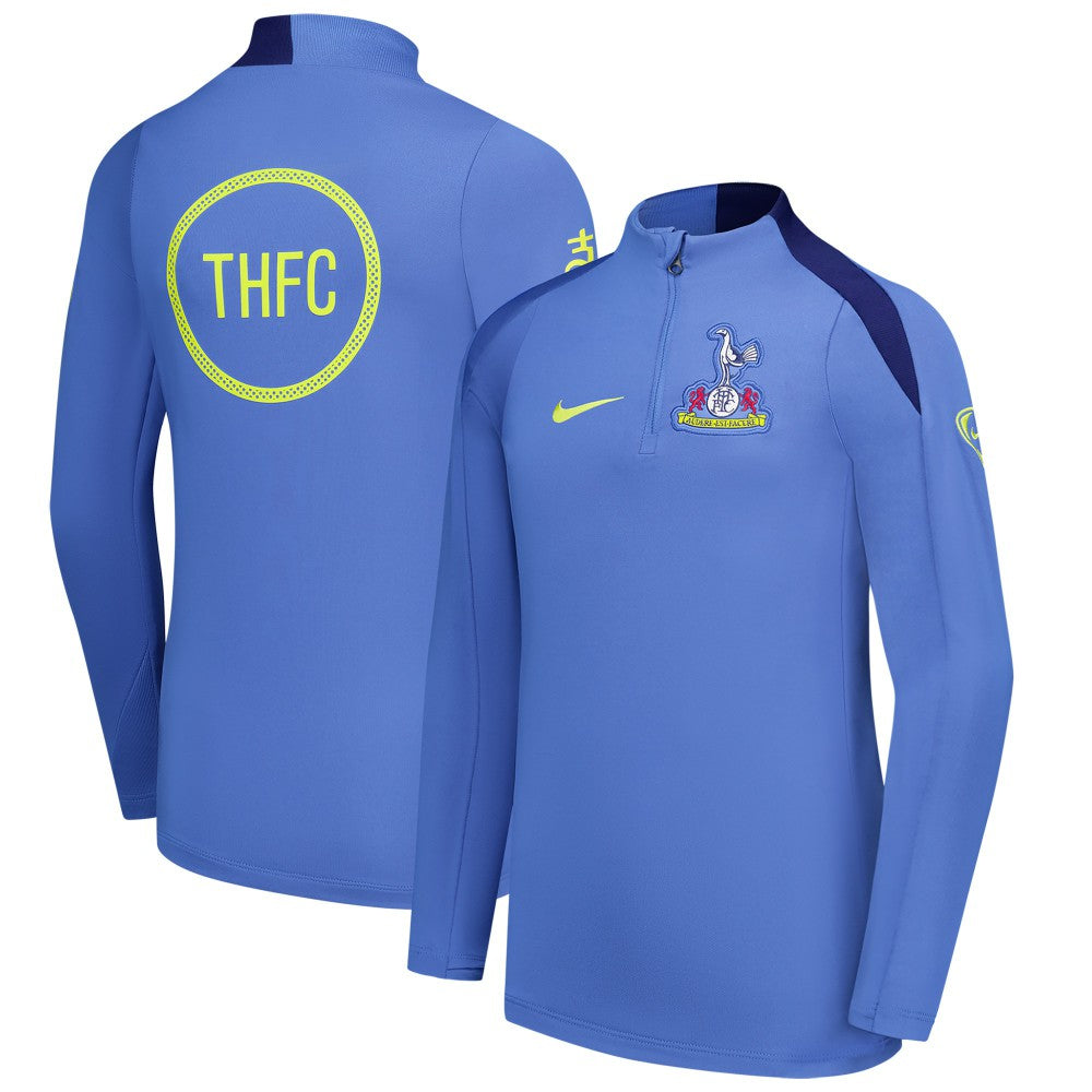 Nike - Tottenham Hotspur Youth 2025/26 Strike Drill Quarter-Zip Dri-FIT Long Sleeve Top - Blue