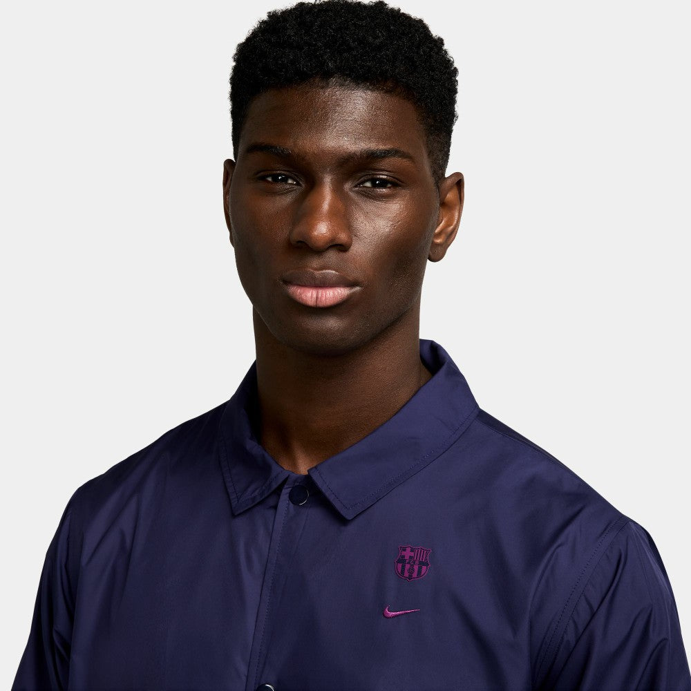 Nike - Barcelona Club Coaches Full-Snap Jacket - Navy
