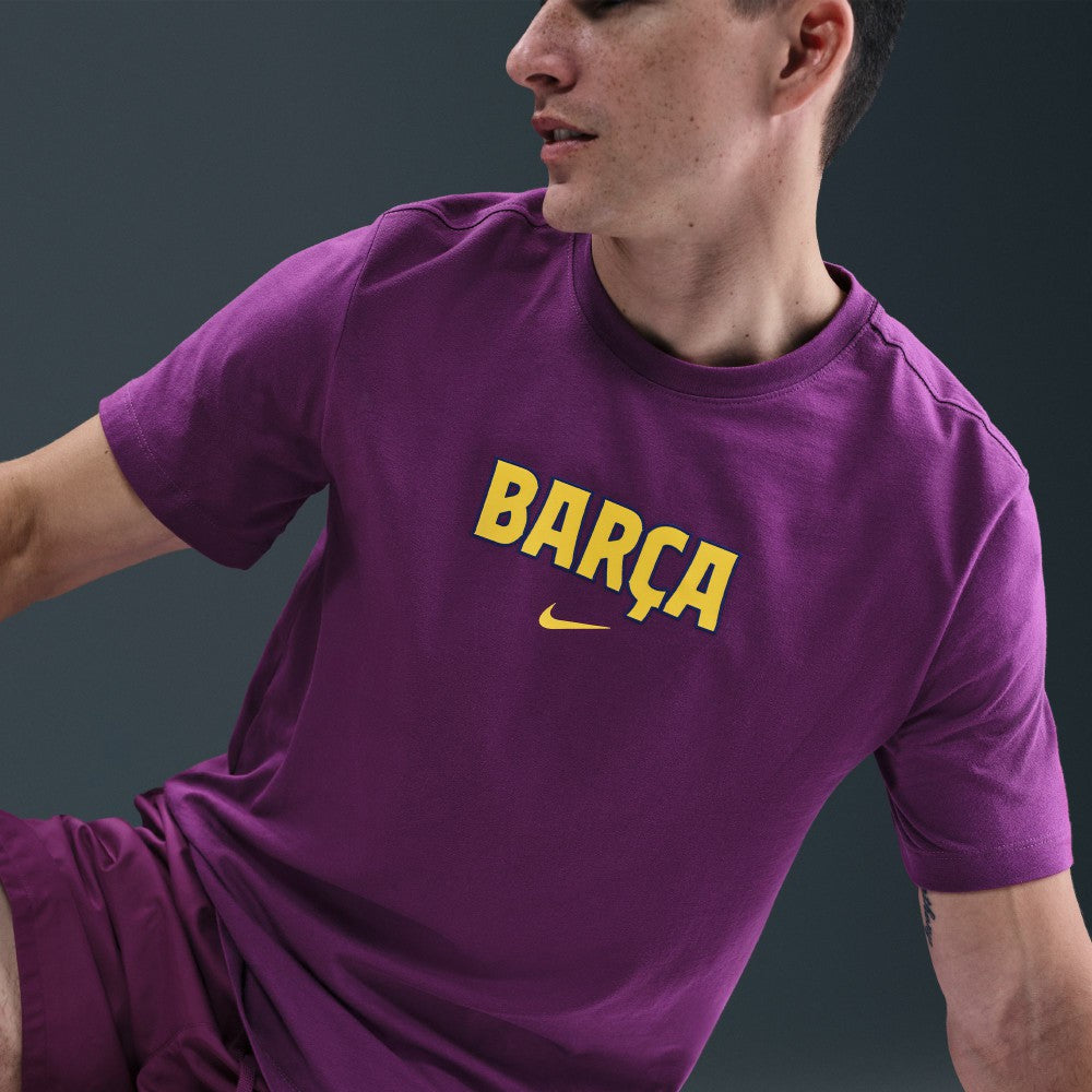 Nike - Barcelona 2025/26 Wordmark T-Shirt - Purple