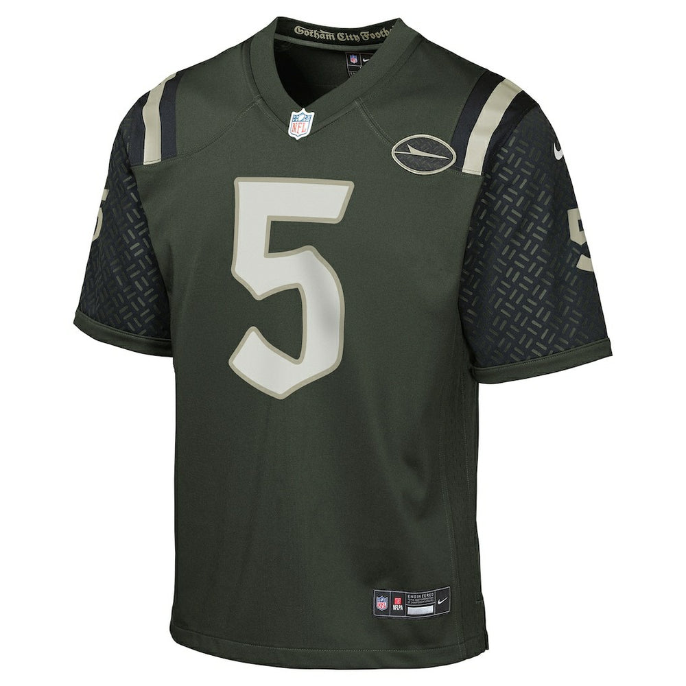 Garrett Wilson New York Jets Youth 2025 Rivalries Collection Game Jersey - Gotham Green - Nike