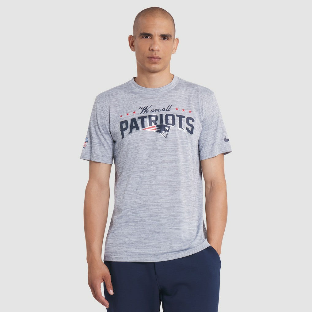 New England Patriots 2025 Rivalries Collection Sideline Velocity Dri-FIT T-Shirt - Silver - Nike