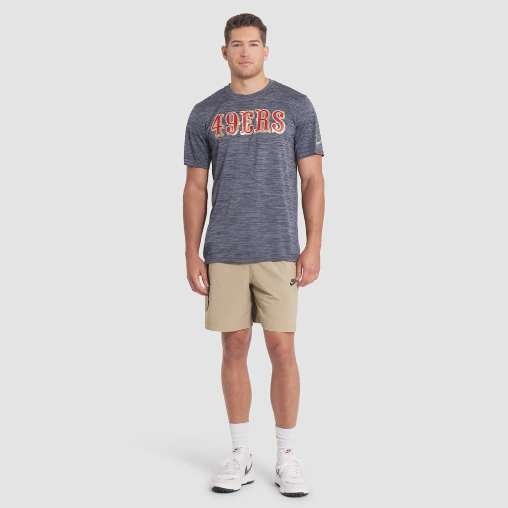San Francisco 49ers 2025 Rivalries Collection Sideline Velocity Dri-FIT T-Shirt - Black - Nike