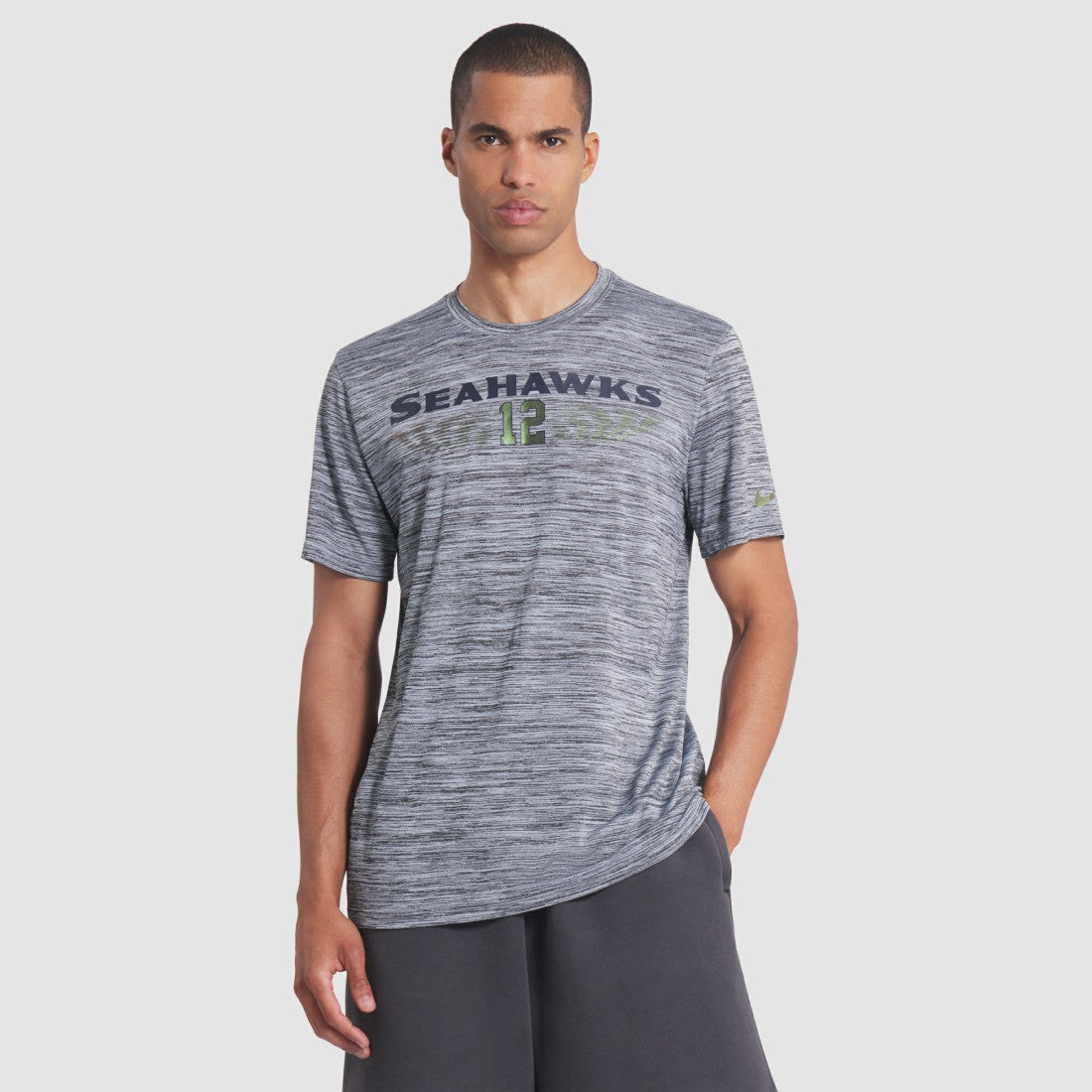 Seattle Seahawks 2025 Rivalries Collection Sideline Velocity Dri-FIT T-Shirt - Wolf Gray - Nike