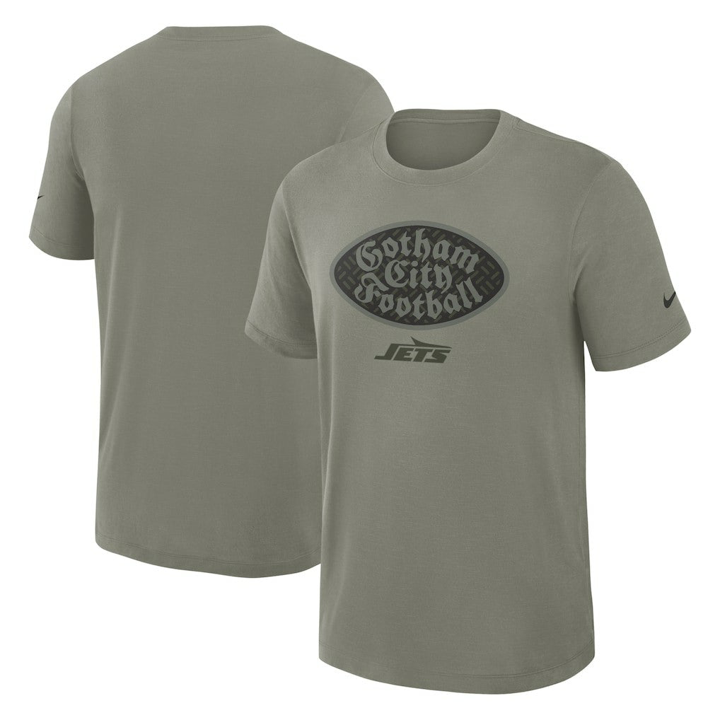 New York Jets 2025 Rivalries Collection Slub Dri-FIT T-Shirt - Dark Stucco - Nike