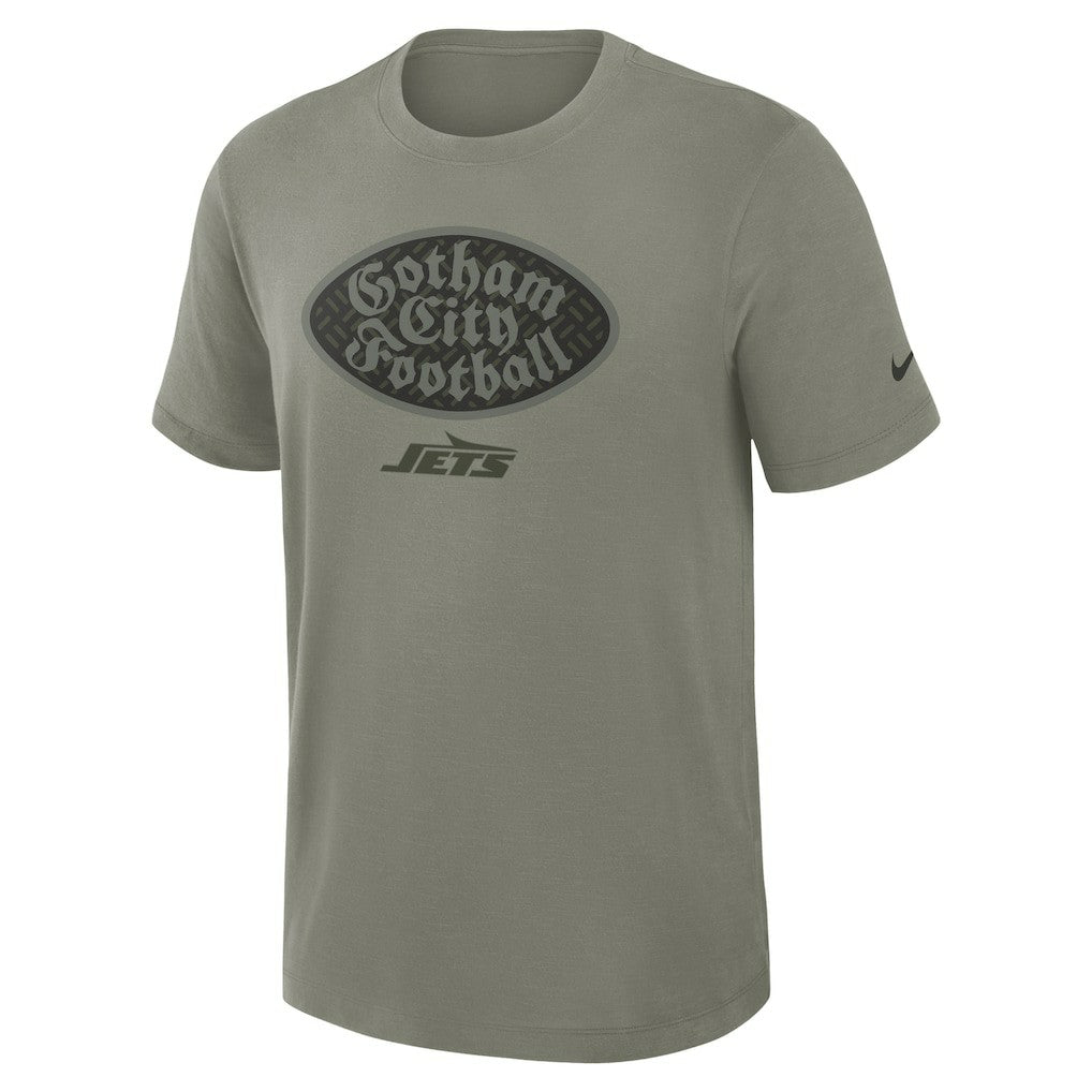 New York Jets 2025 Rivalries Collection Slub Dri-FIT T-Shirt - Dark Stucco - Nike
