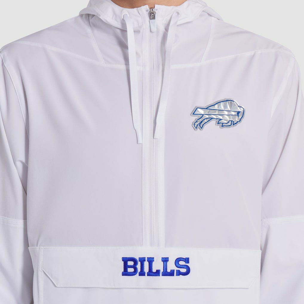Buffalo Bills 2025 Rivalries Collection Sideline Anorak Half-Zip Hoodie Jacket - White - Nike