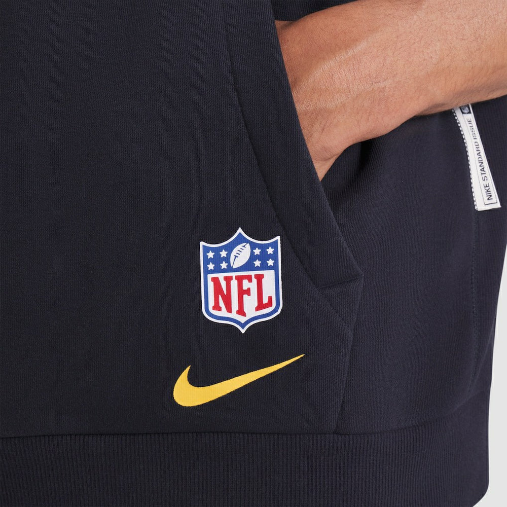 Los Angeles Rams 2025 Rivalries Collection Standard Issue Sideline Dri-FIT Sleeveless Hoodie - Midnight Blue - Nike