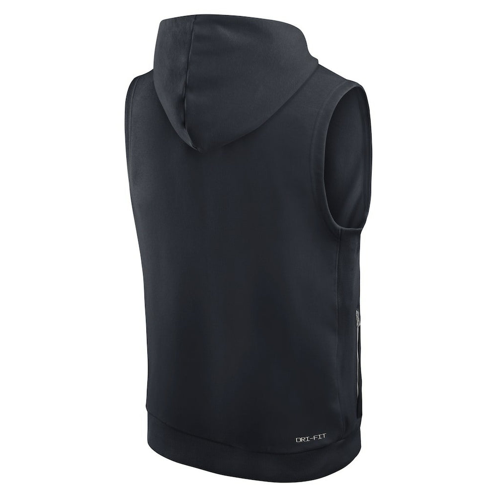 Miami Dolphins 2025 Rivalries Collection Standard Issue Sideline Dri-FIT Sleeveless Hoodie - Pitch Blue - Nike