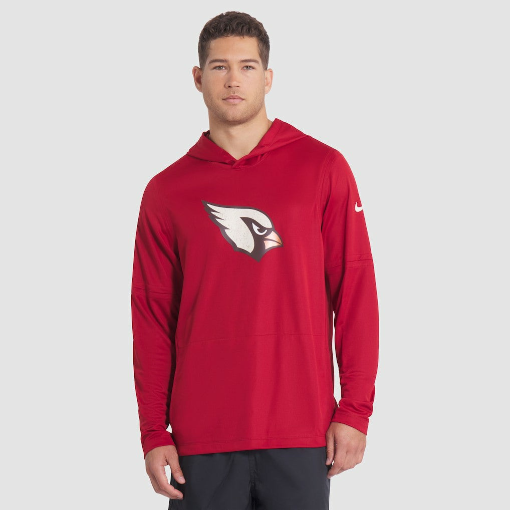 Arizona Cardinals 2025 Rivalries Collection Sideline Dri-FIT Long Sleeve Hoodie T-Shirt - Red - Nike