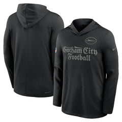 New York Jets 2025 Rivalries Collection Sideline Dri-FIT Long Sleeve Hoodie T-Shirt - Black - Nike