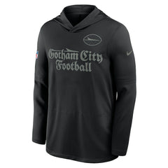 New York Jets 2025 Rivalries Collection Sideline Dri-FIT Long Sleeve Hoodie T-Shirt - Black - Nike