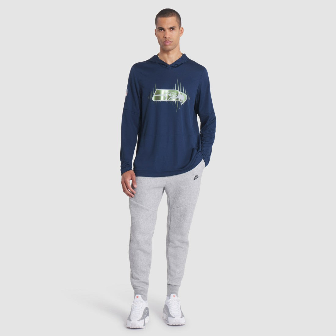 Seattle Seahawks 2025 Rivalries Collection Sideline Dri-FIT Long Sleeve Hoodie T-Shirt - College Navy - Nike