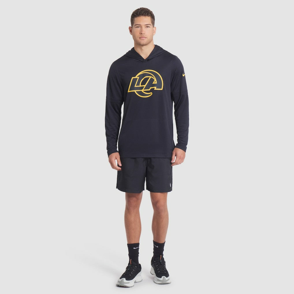 Los Angeles Rams 2025 Rivalries Collection Sideline Dri-FIT Long Sleeve Hoodie T-Shirt - Midnight Blue - Nike