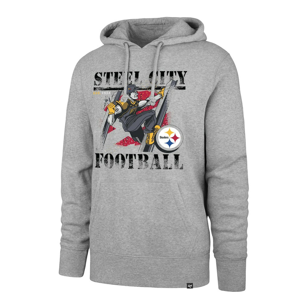 Pittsburgh Steelers '47 Regional Headline Pullover Hoodie - Gray - 47 brand