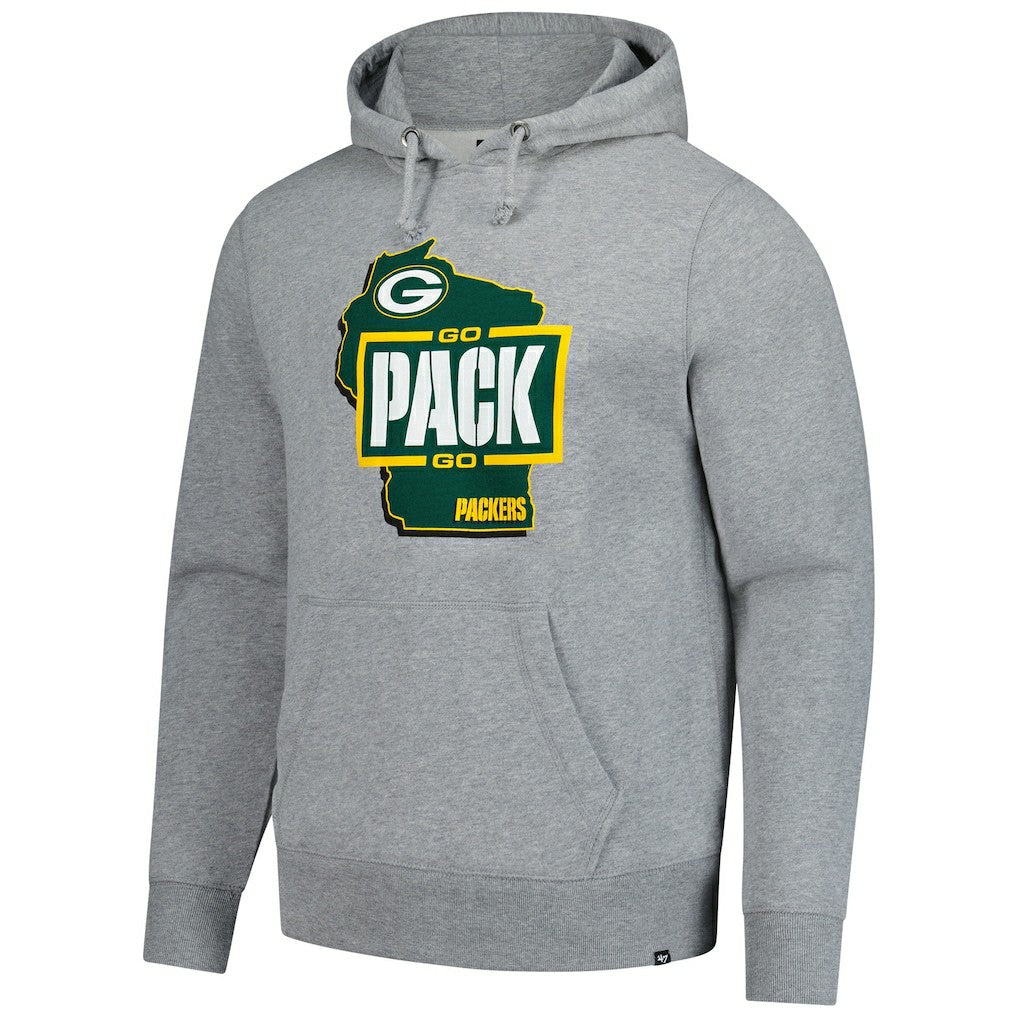 Green Bay Packers '47 Regional Headline Pullover Hoodie - Gray - 47 brand