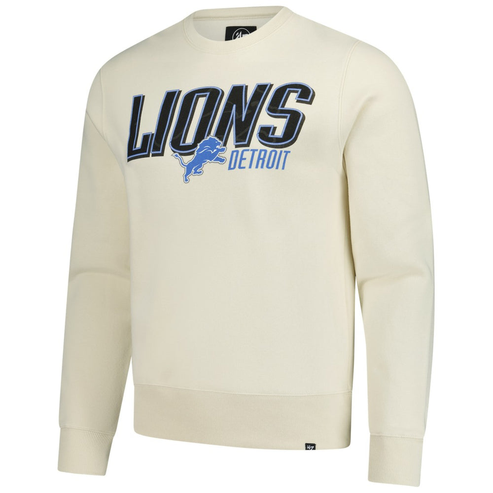 Detroit Lions '47 Locked In Headline Pullover Sweatshirt - Cream - 47 brand
