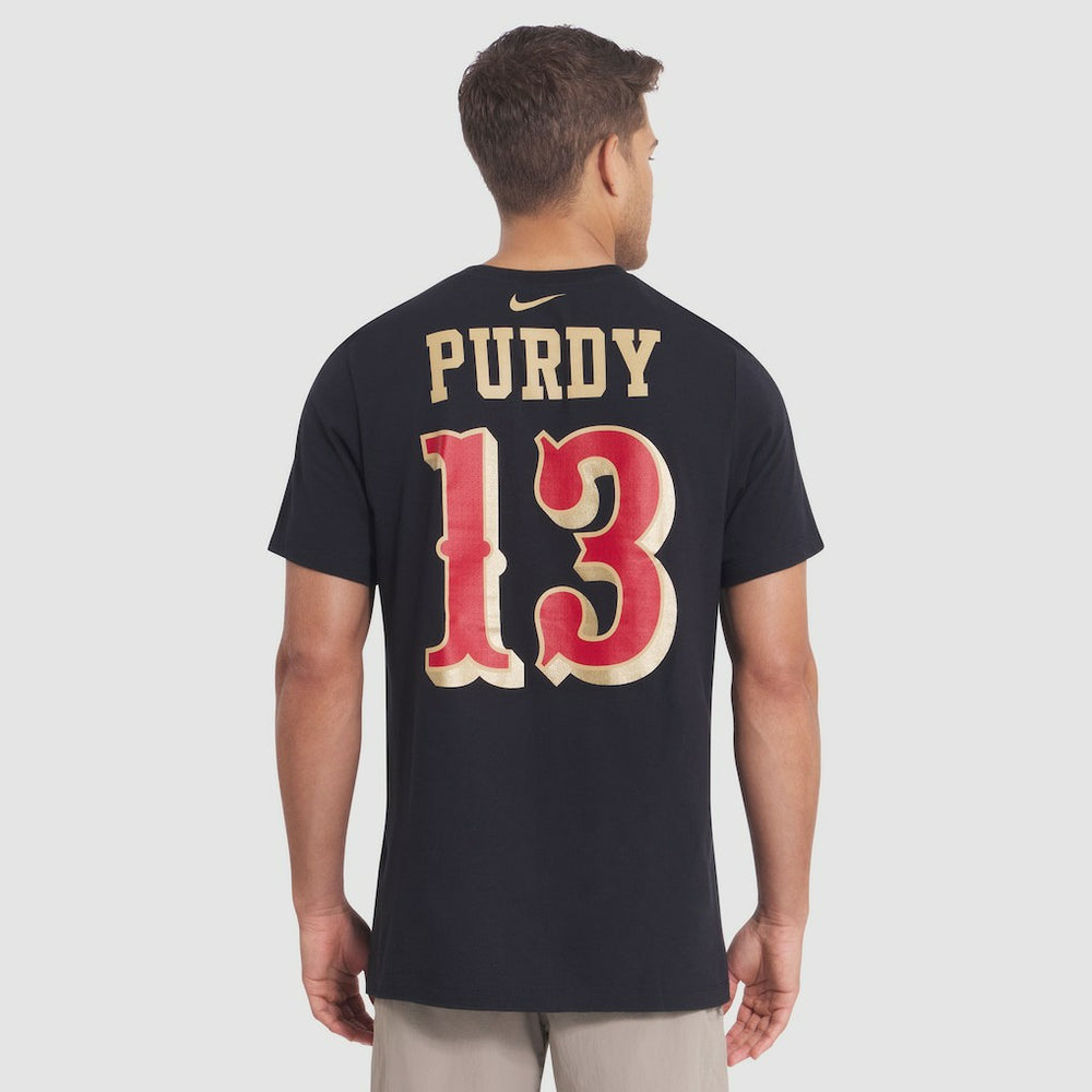 Brock Purdy San Francisco 49ers 2025 Rivalries Collection Player Name & Number T-Shirt - Black - Nike
