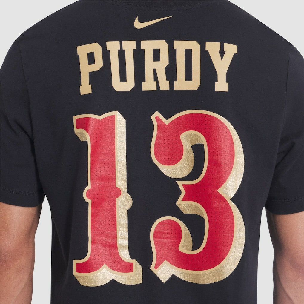 Brock Purdy San Francisco 49ers 2025 Rivalries Collection Player Name & Number T-Shirt - Black - Nike
