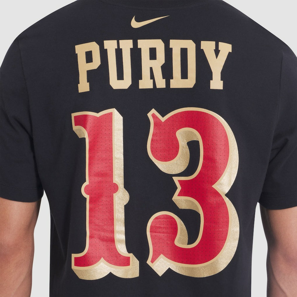 Brock Purdy San Francisco 49ers 2025 Rivalries Collection Player Name & Number T-Shirt - Black - Nike