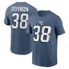 Rhamondre Stevenson New England Patriots 2025 Rivalries Collection Player Name & Number T-Shirt - Storm Blue - Nike
