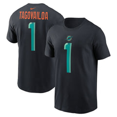 Tua Tagovailoa Miami Dolphins 2025 Rivalries Collection Player Name & Number T-Shirt - Pitch Blue - Nike