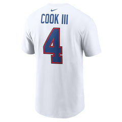 James Cook III Buffalo Bills Player Name & Number T-Shirt - White - Nike
