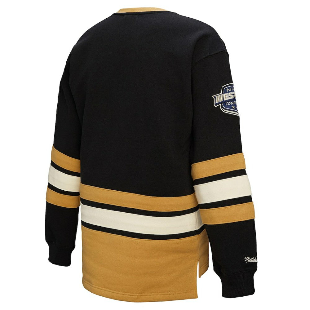 Vegas Golden Knights Mitchell & Ness Women's Heritage Lace-Up Pullover Sweatshirt - Black | NHL on sale