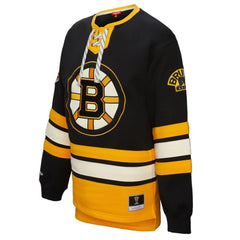 Boston Bruins Mitchell & Ness Women's Heritage Lace-Up Pullover Sweatshirt - Black | NHL near me