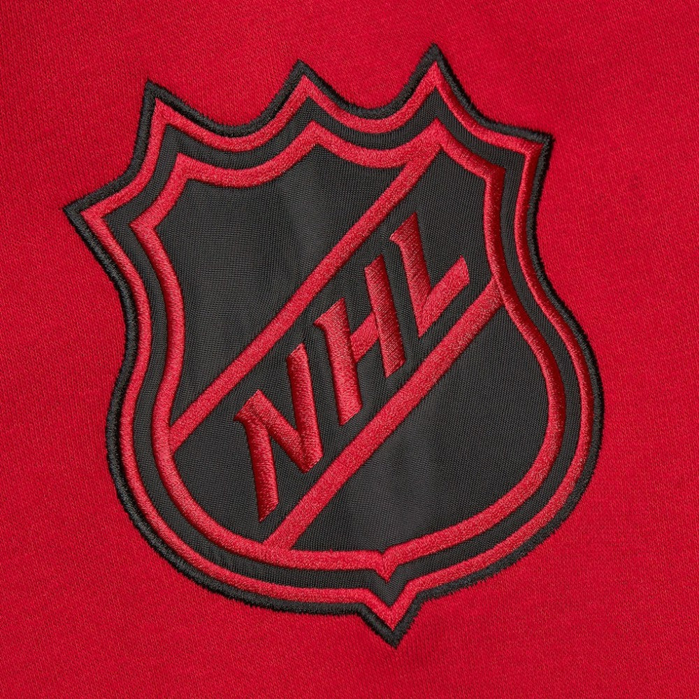 New Jersey Devils Mitchell & Ness Women's Heritage Lace-Up Pullover Sweatshirt - Red | NHL Lifestyle