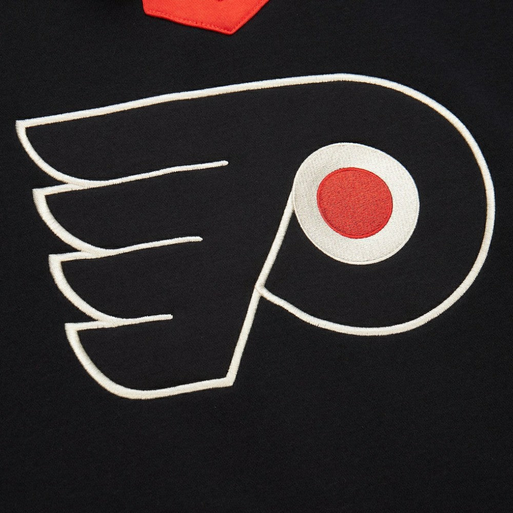 Philadelphia Flyers Mitchell & Ness Women's Heritage Lace-Up Pullover Sweatshirt - Black | NHL Lifestyle