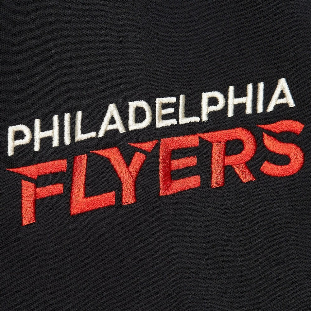 Philadelphia Flyers Mitchell & Ness Women's Heritage Lace-Up Pullover Sweatshirt - Black | NHL Lifestyle