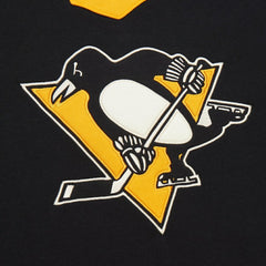 Pittsburgh Penguins Mitchell & Ness Women's Heritage Lace-Up Pullover Sweatshirt - Black | NHL on sale