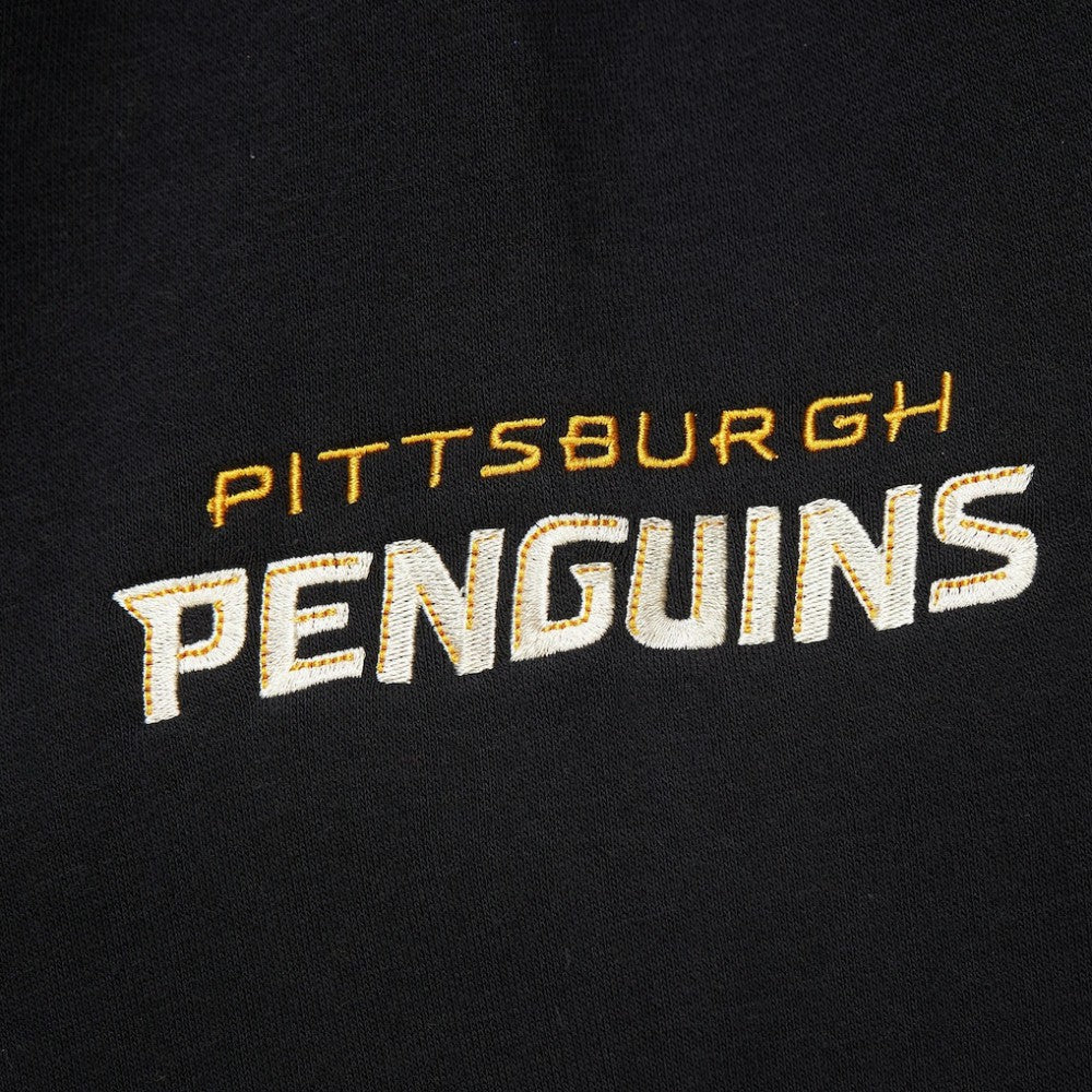 Pittsburgh Penguins Mitchell & Ness Women's Heritage Lace-Up Pullover Sweatshirt - Black | NHL on sale