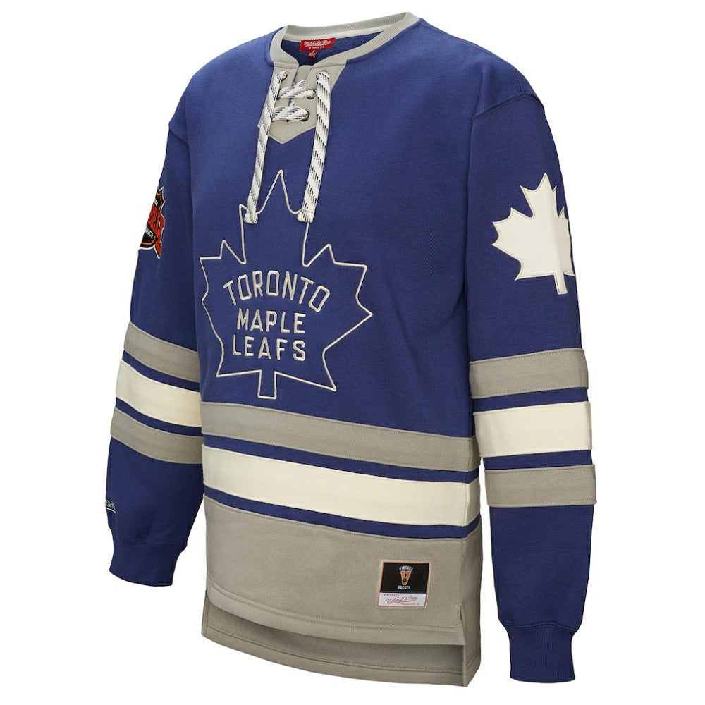 Toronto Maple Leafs Mitchell & Ness Women's Heritage Lace-Up Pullover Sweatshirt - Blue | NHL discount