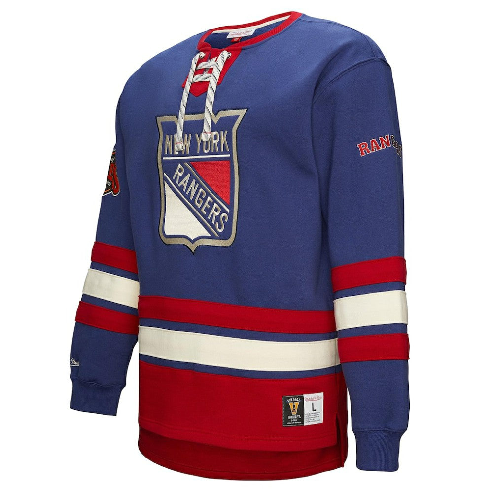 New York Rangers Heritage Lace-Up Pullover Sweatshirt - Royal | NHL near me