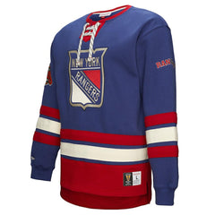 New York Rangers Heritage Lace-Up Pullover Sweatshirt - Royal | NHL near me