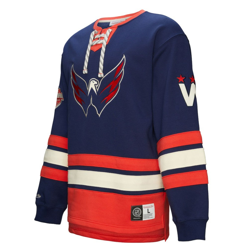 Washington Capitals Heritage Lace-Up Pullover Sweatshirt - Navy | NHL sale