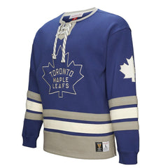 Toronto Maple Leafs Heritage Lace-Up Pullover Sweatshirt - Blue | NHL on sale