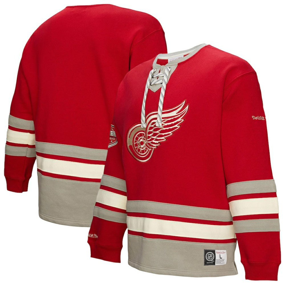 Detroit Red Wings Heritage Lace-Up Pullover Sweatshirt - Red | NHL near me