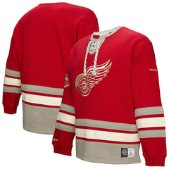 Detroit Red Wings Heritage Lace-Up Pullover Sweatshirt - Red | NHL near me