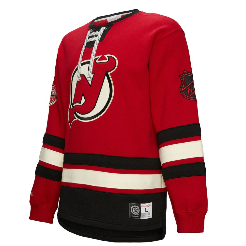New Jersey Devils Heritage Lace-Up Pullover Sweatshirt - Red | NHL online