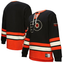 Philadelphia Flyers Heritage Lace-Up Pullover Sweatshirt - Black | NHL online