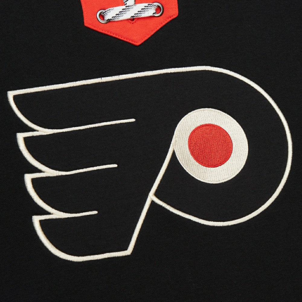 Philadelphia Flyers Heritage Lace-Up Pullover Sweatshirt - Black | NHL online