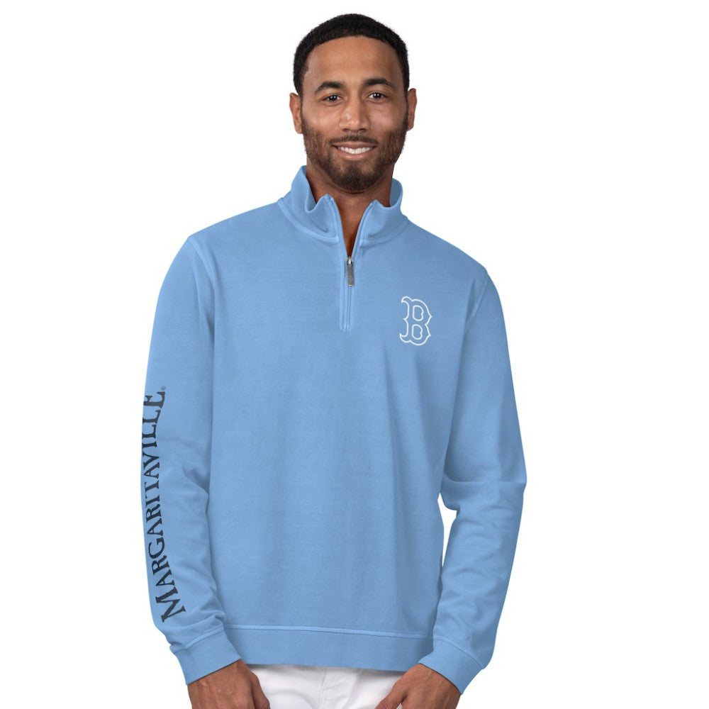 Boston Red Sox Margaritaville First Pitch Quarter-Zip Pullover Top Online