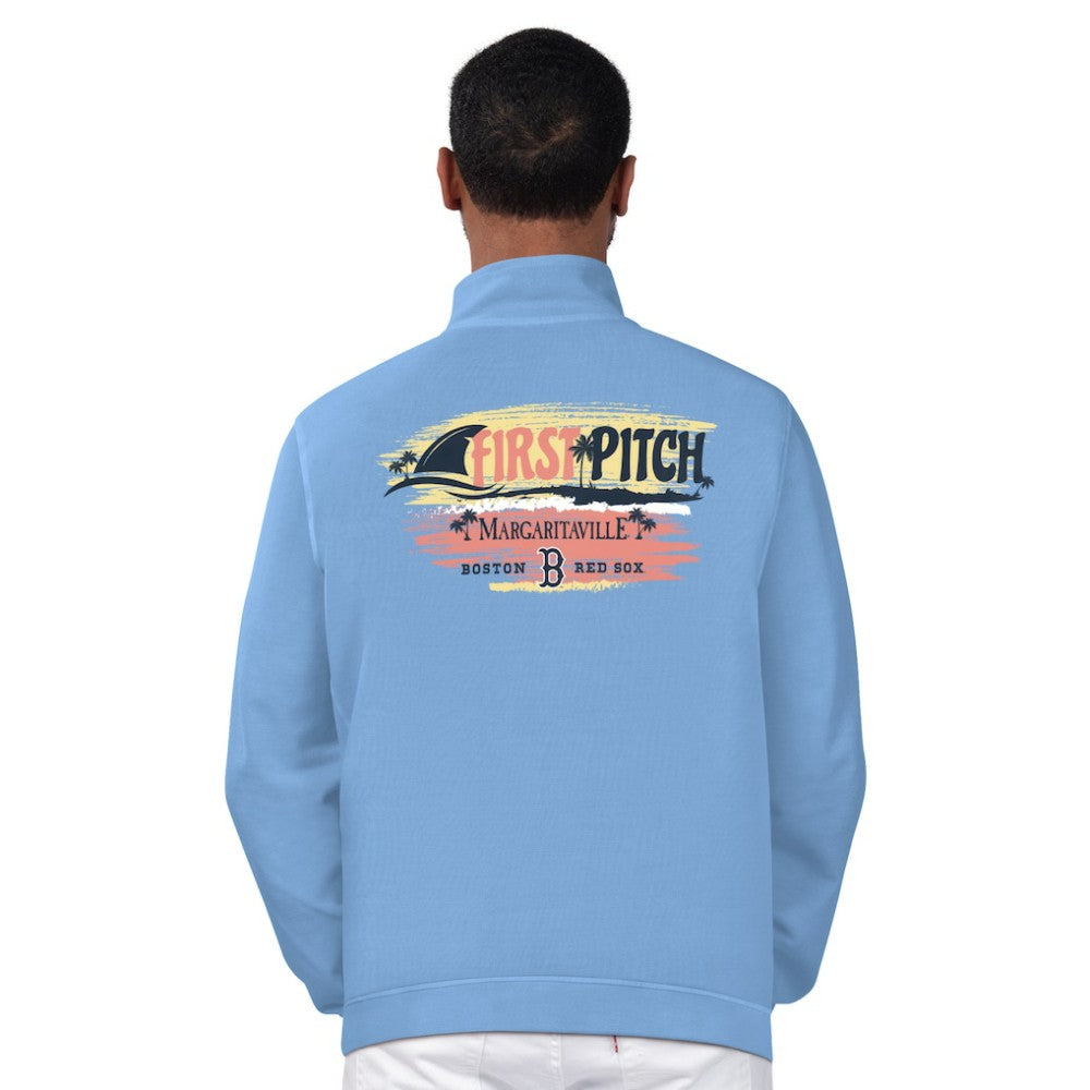 Boston Red Sox Margaritaville First Pitch Quarter-Zip Pullover Top Online